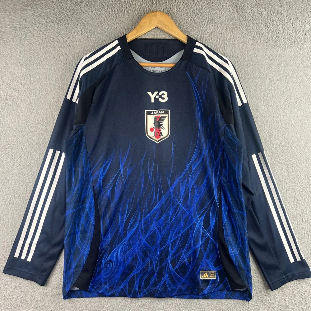 Adidas Y-3 Yohji Yamamoto Japan National Team Jersey Long Sleeve Blue Slim